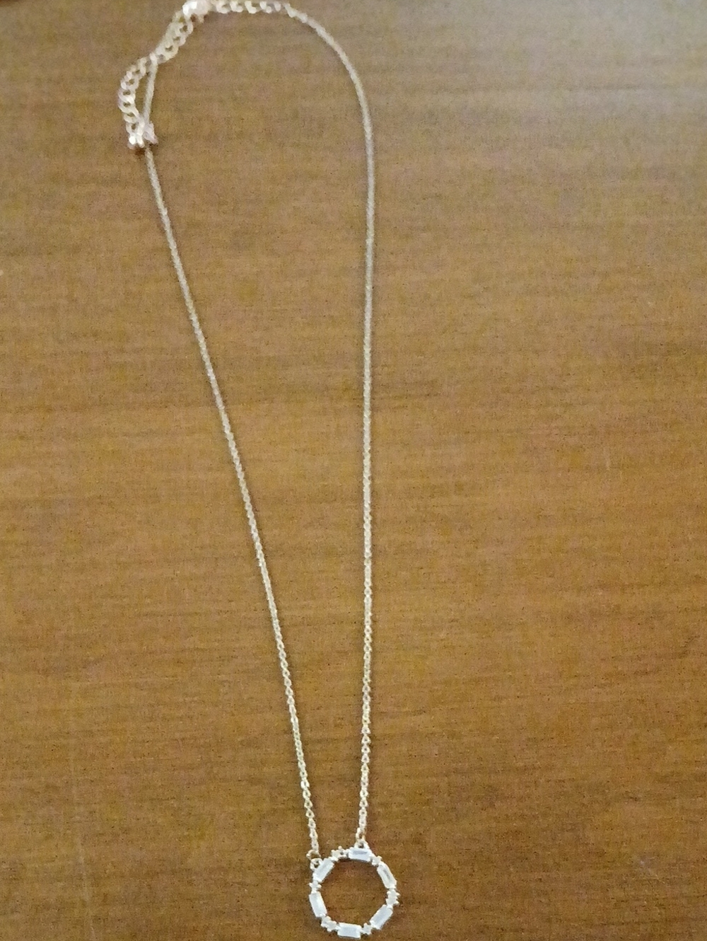 Delicate Gold Toned Circle Pendant Necklace - Women Jewelry